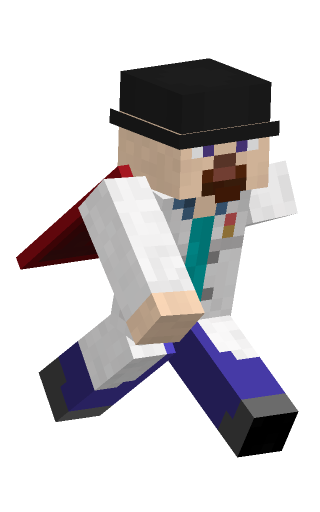Dinnerbone running, frame 0.3 of the cycle
