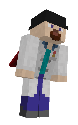 Dinnerbone full body render, sneak, perspective