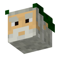 jeb_’s Minecraft head rendered from below (yaw -30, pitch -25)