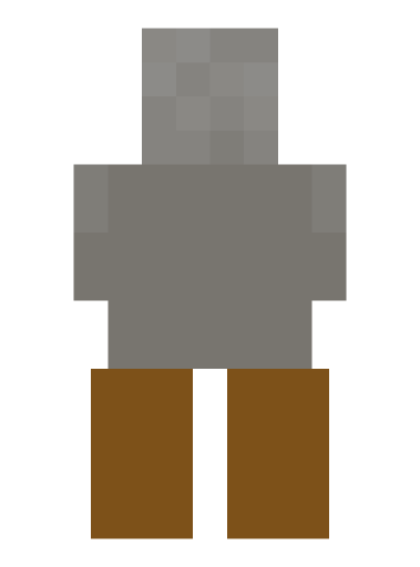 Minecraft chicken back render: the full body from behind, level with the camera