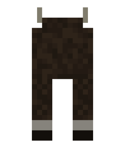 Minecraft cow back render: the full body from behind, level with the camera