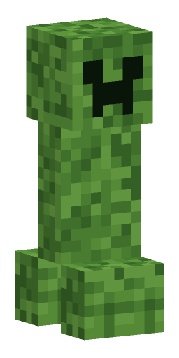 A Minecraft creeper rendered as a PNG