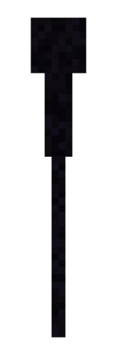 Minecraft enderman side profile render: the full body seen from the side, facing right, level with the camera