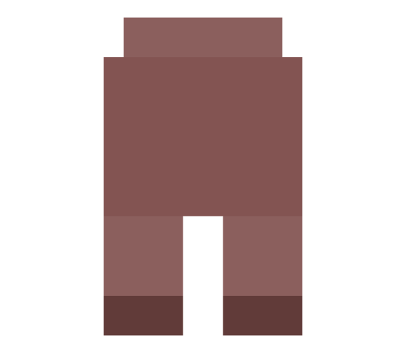 Minecraft pig back render: the full body from behind, level with the camera