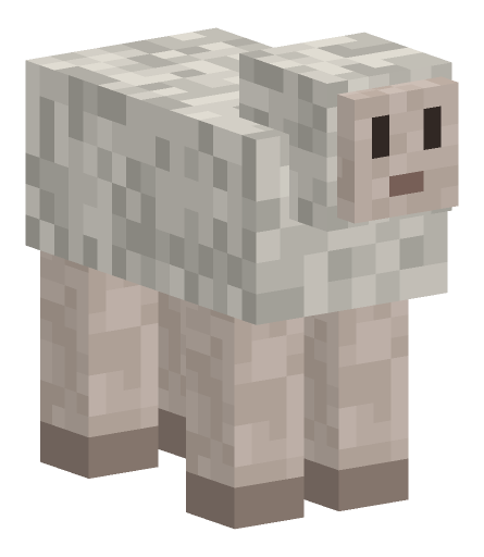 A Minecraft sheep rendered as a PNG
