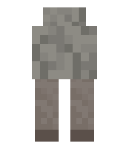 Minecraft sheep back render: the full body from behind, level with the camera