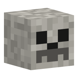 Minecraft skeleton head render: the head alone in 3D, as a square PNG