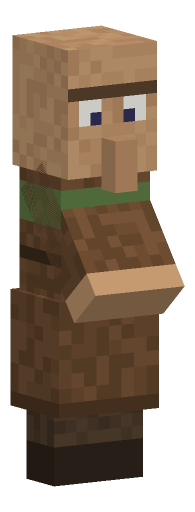 A Minecraft villager rendered as a PNG