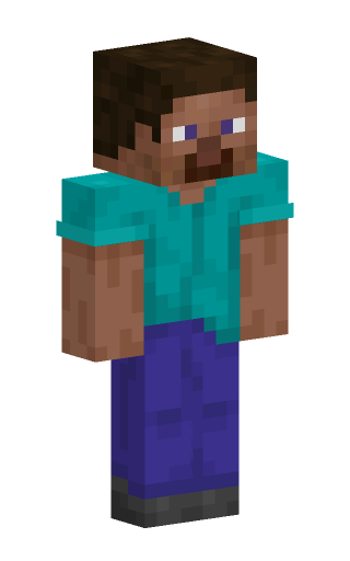 Minecraft skin steve in the default pose