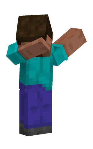 Minecraft skin steve in the dab pose