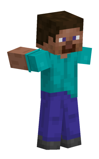 Minecraft skin steve in the dance pose