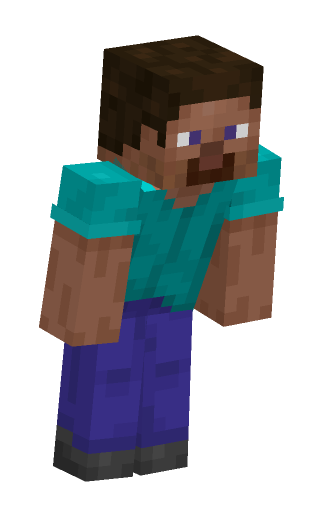 Minecraft skin steve in the sneak pose