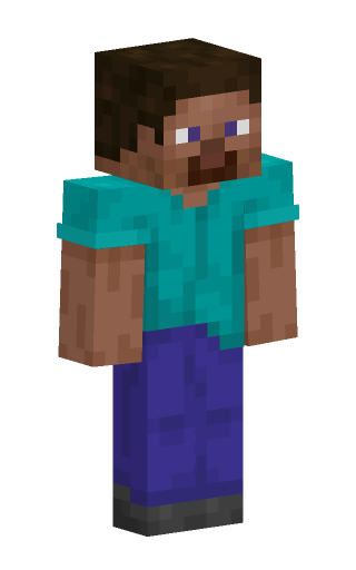 Minecraft skin steve in the walk pose