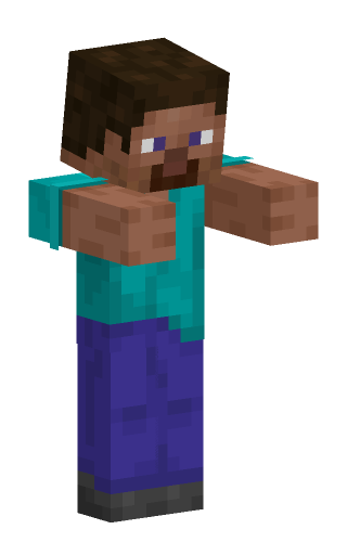 Minecraft skin steve in the zombie pose