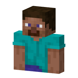 Steve as a 96 px bust for a server list card